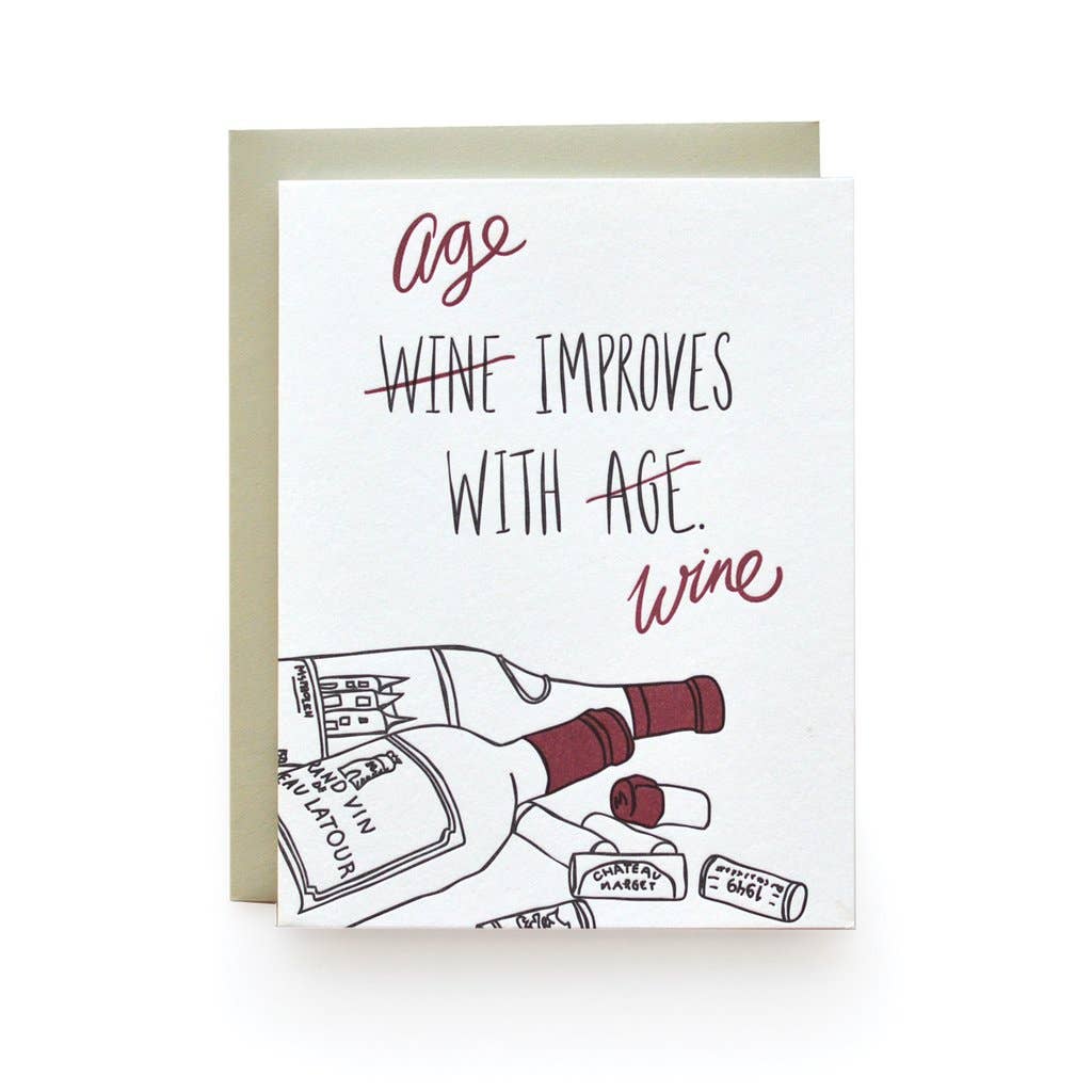 Age / Wine Birthday Card