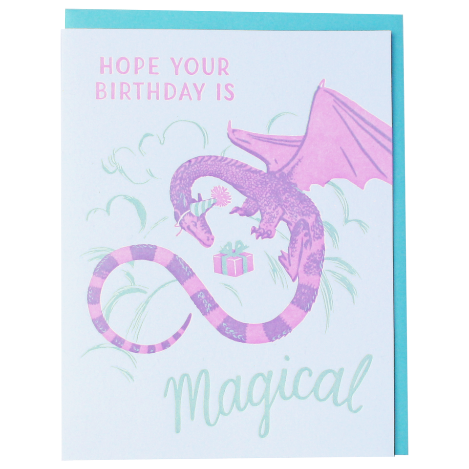 Happy Dragon Birthday Card