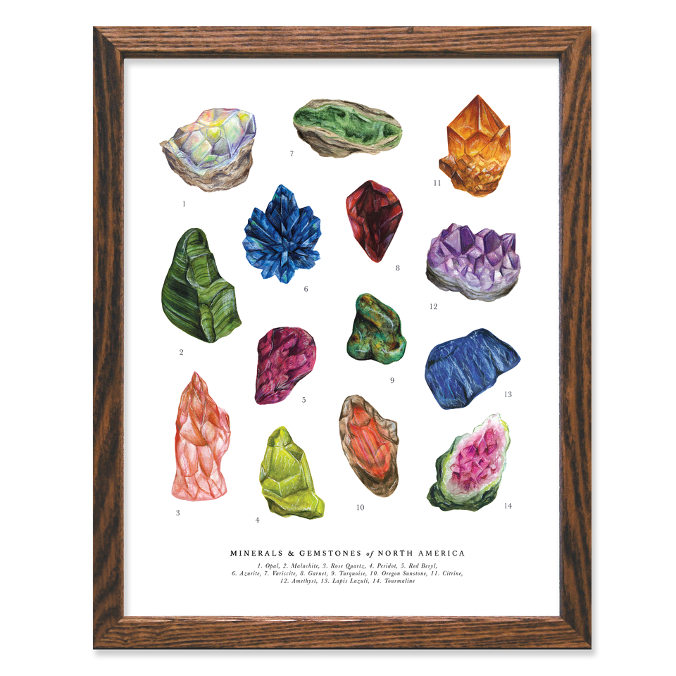 Gems and Minerals Art Print
