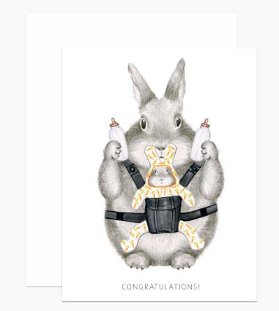 New Parent Bunny Card