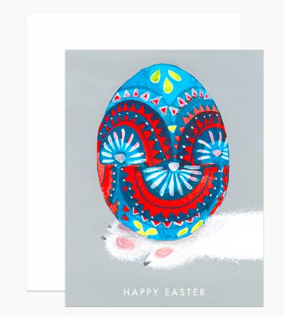 Hand Painted Egg Card