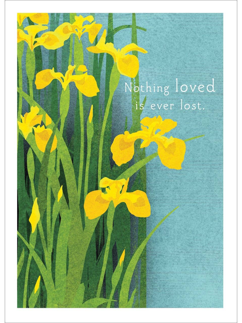 Yellow Iris Sympathy Card