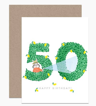 Happy Birthday Topiary 50
