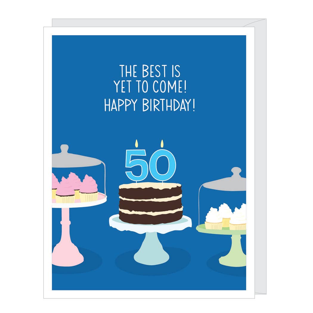 Number 50 Fiftieth Birthday Card