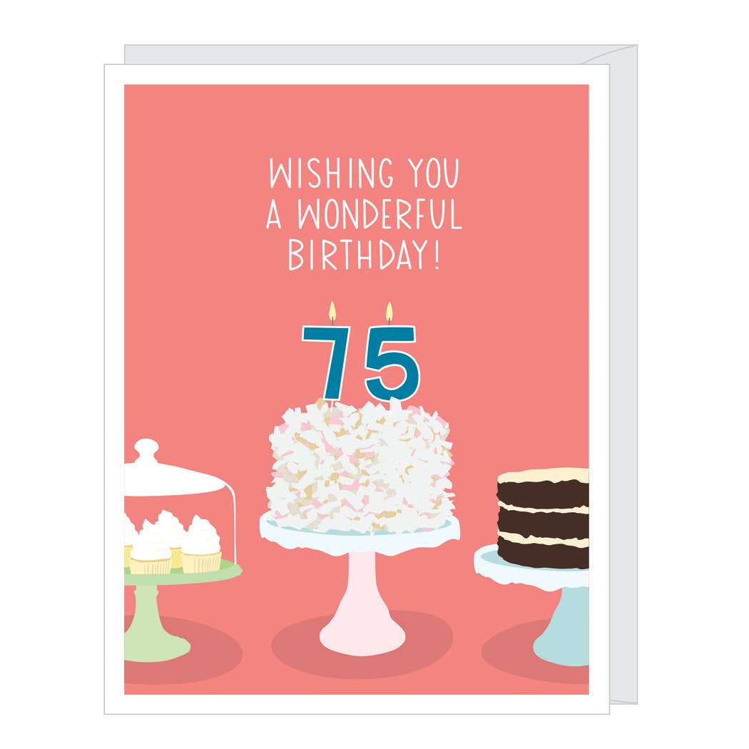 Number 75 Birthday Card