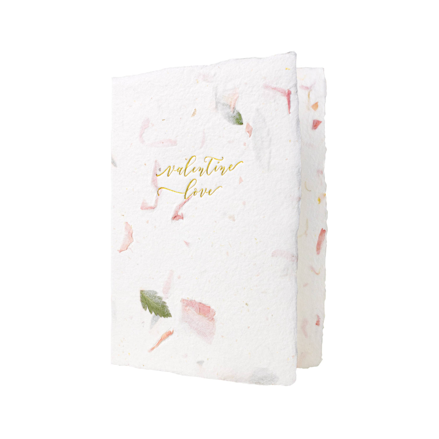 valentine love in flowers Handmade Paper Letterpress Card