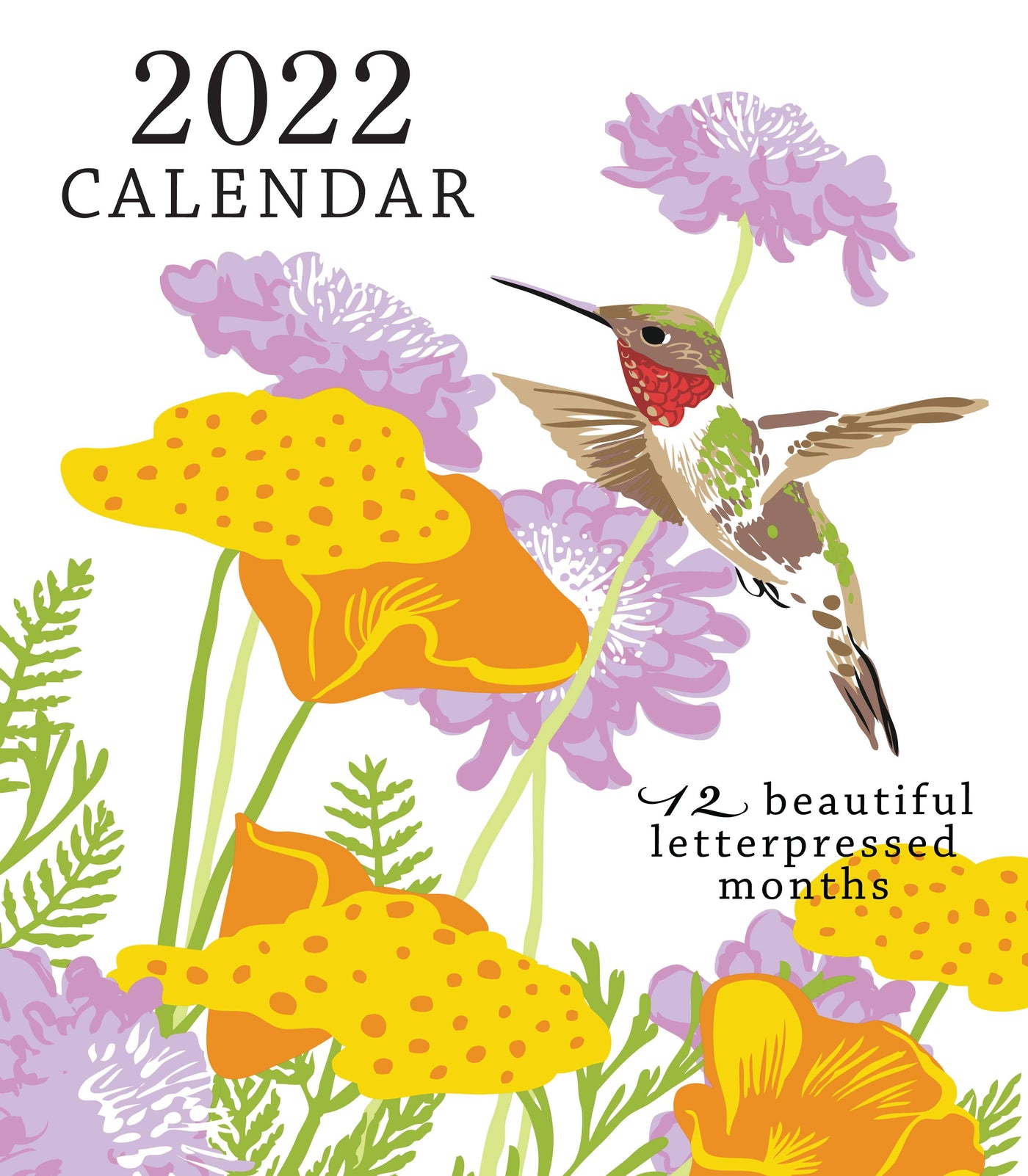 2022 Letterpress Desktop Calendar