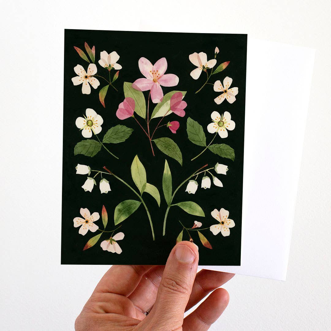 Pressed Fruit Blossoms Greeting Card