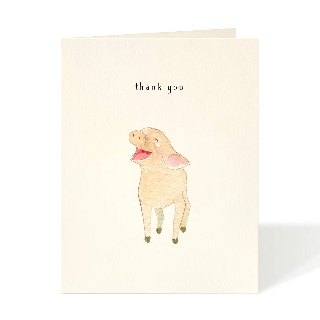 Happy Piglet - Thannk You Card