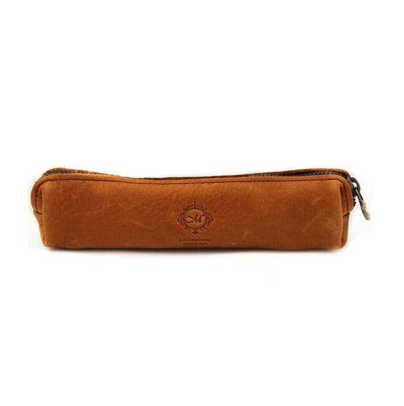 Writer's Leather Zippered Pouch
