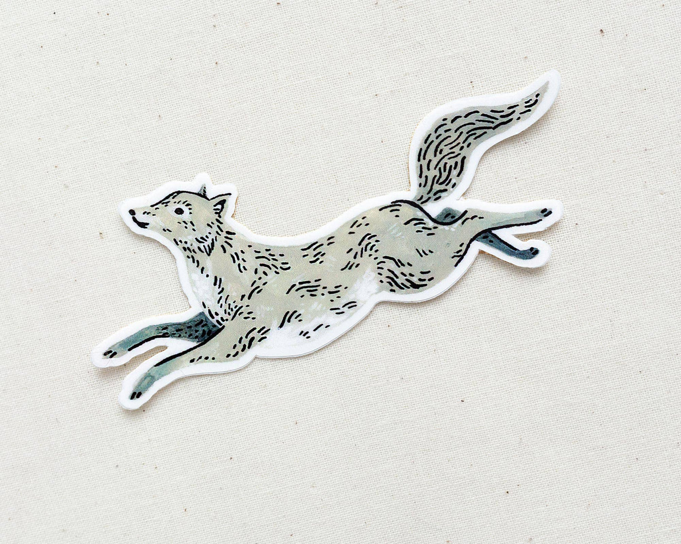 Leaping Wolf Sticker
