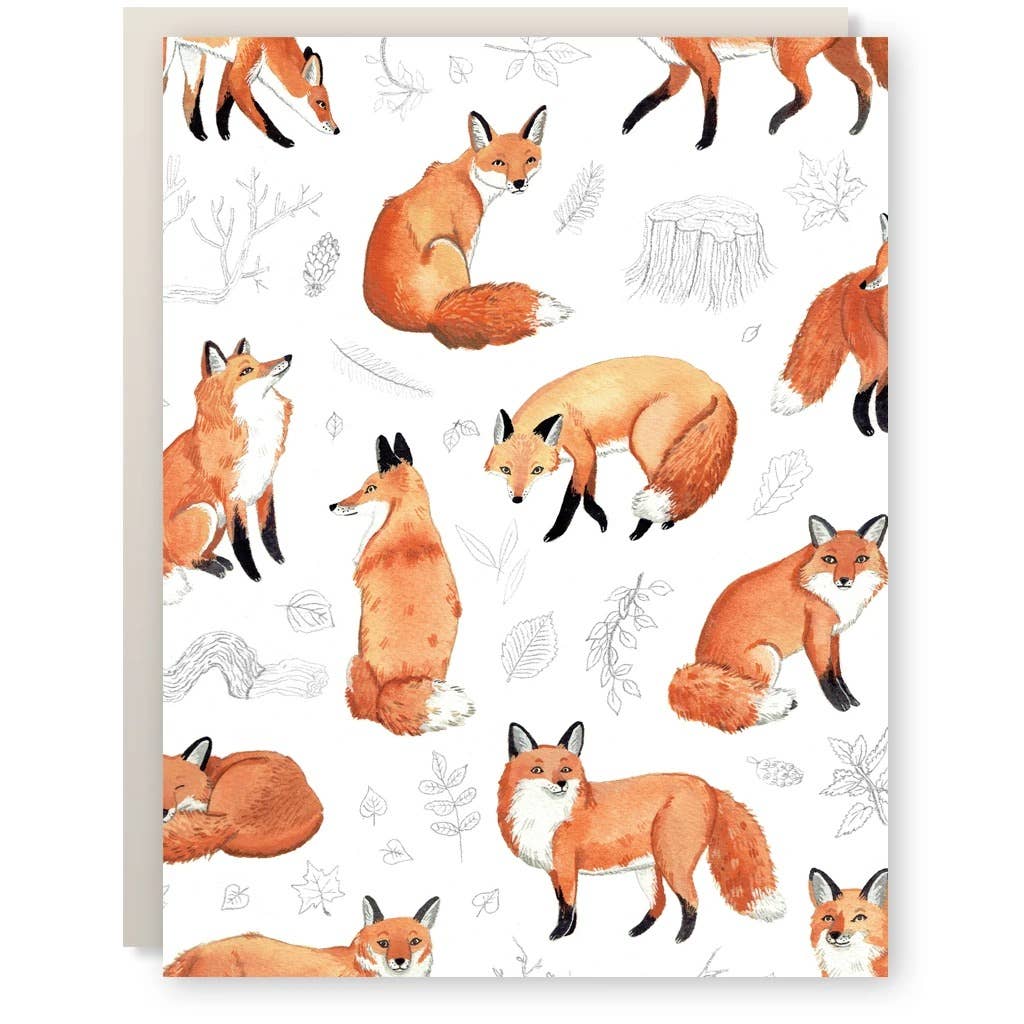 Foxes & Foliage Card