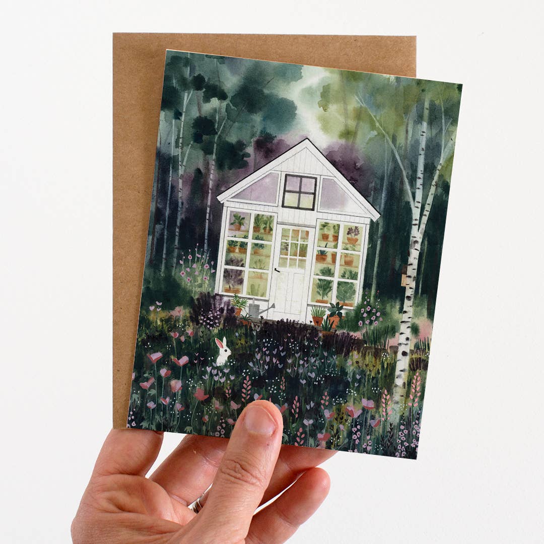 Forest Greenhouse Greeting Card