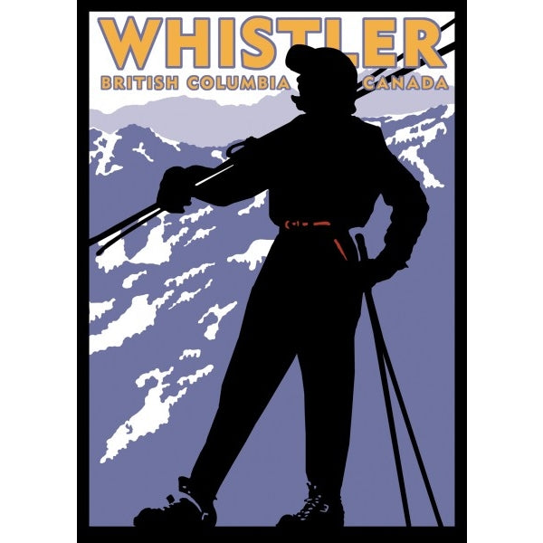 Whistler Skier Luggage Tag
