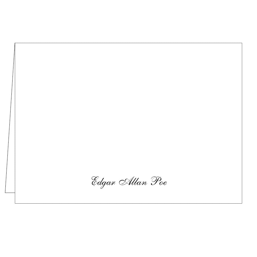 Custom Folded Note with Script Name - Pearl White