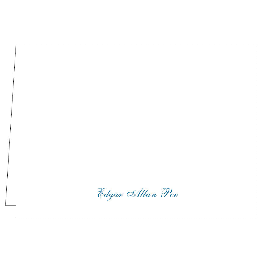 Custom Folded Note with Script Name - Pearl White