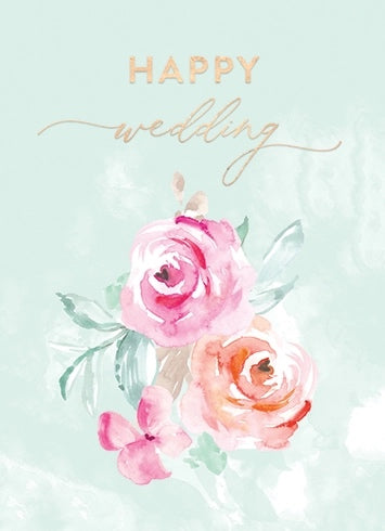 Pastel Bouquet Wedding Card
