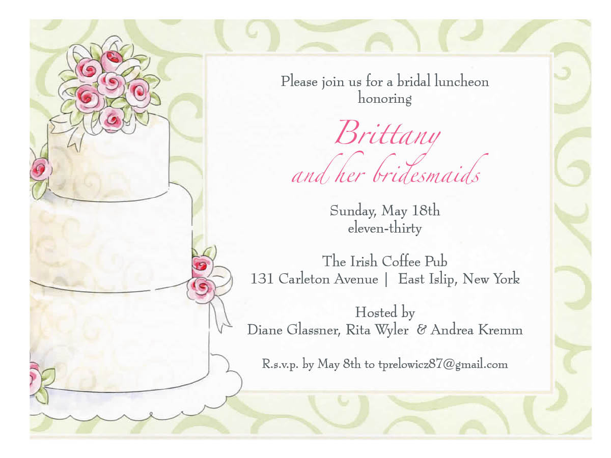 Invitation-Bridal Shower-Bridal Cake