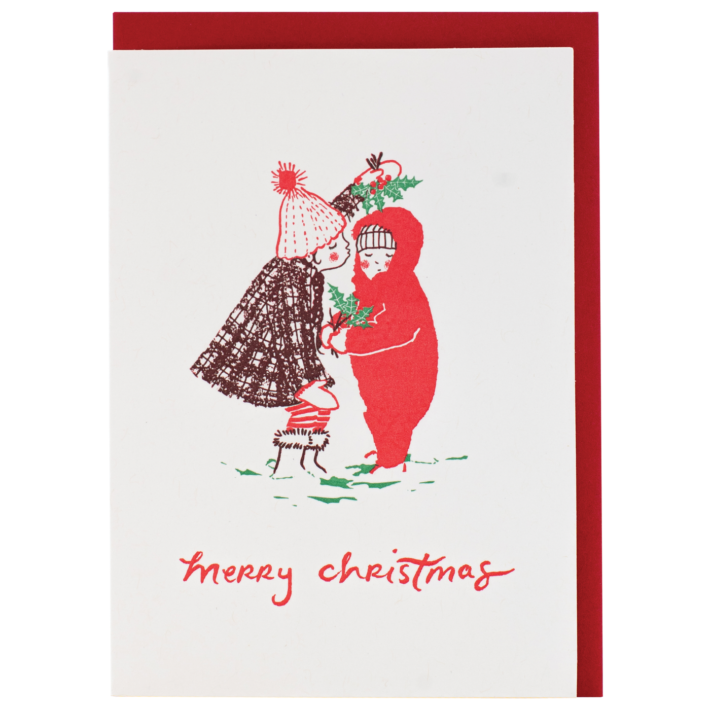Mistletoe Siblings Christmas Card