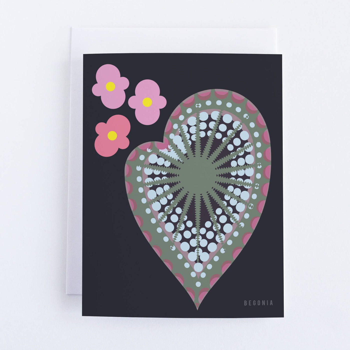 Begonia Flower Greeting Card