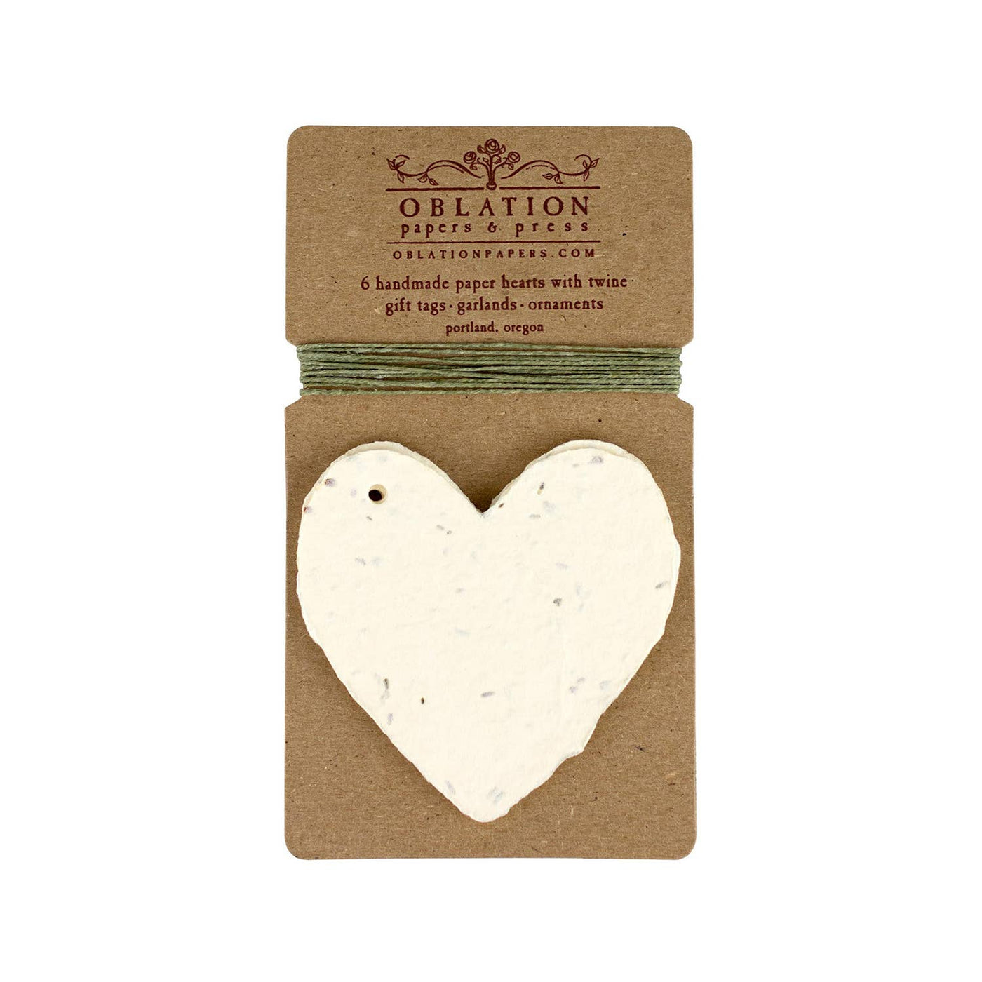 Seed Petite Handmade Paper Heart Tag