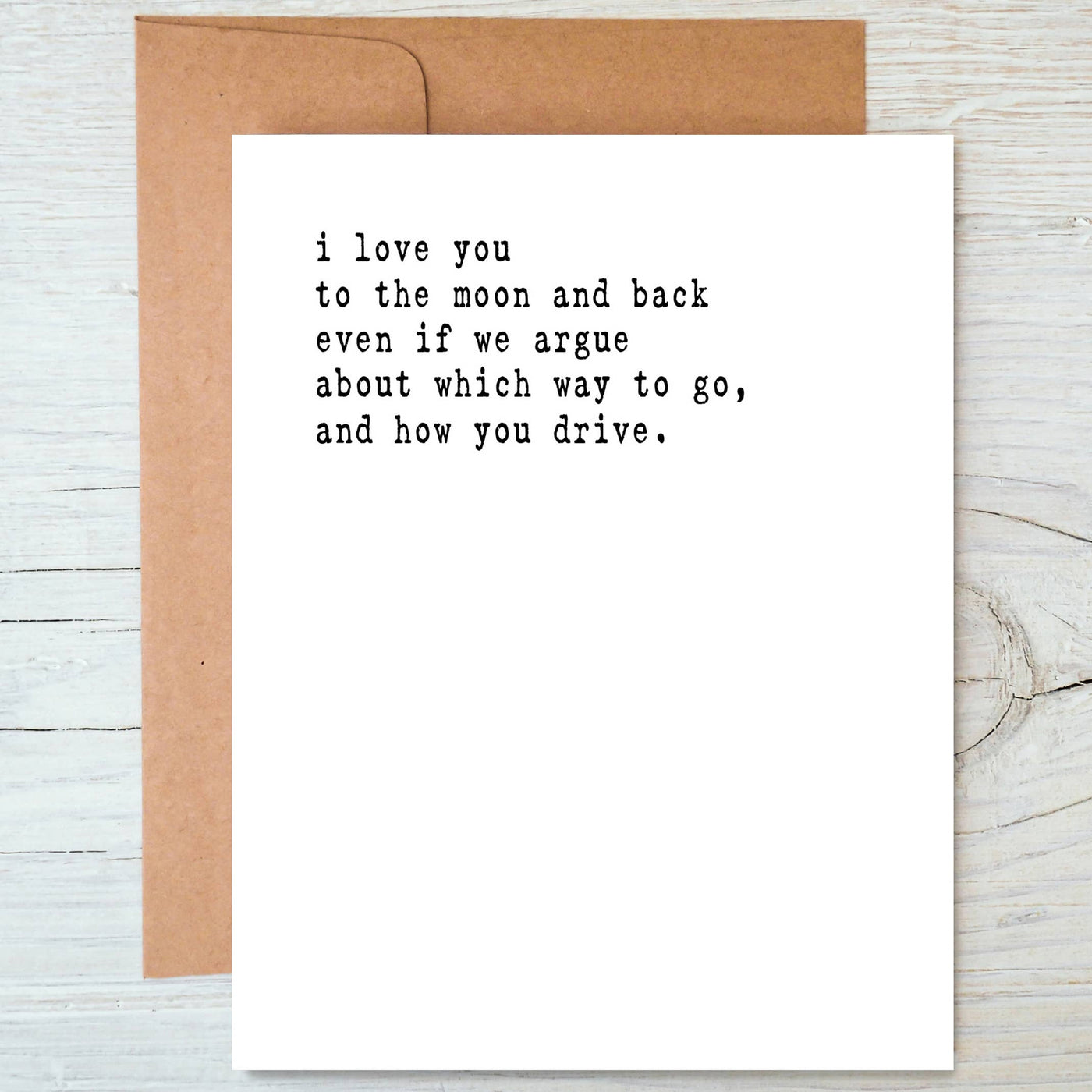 Moon and Back Funny Love Card