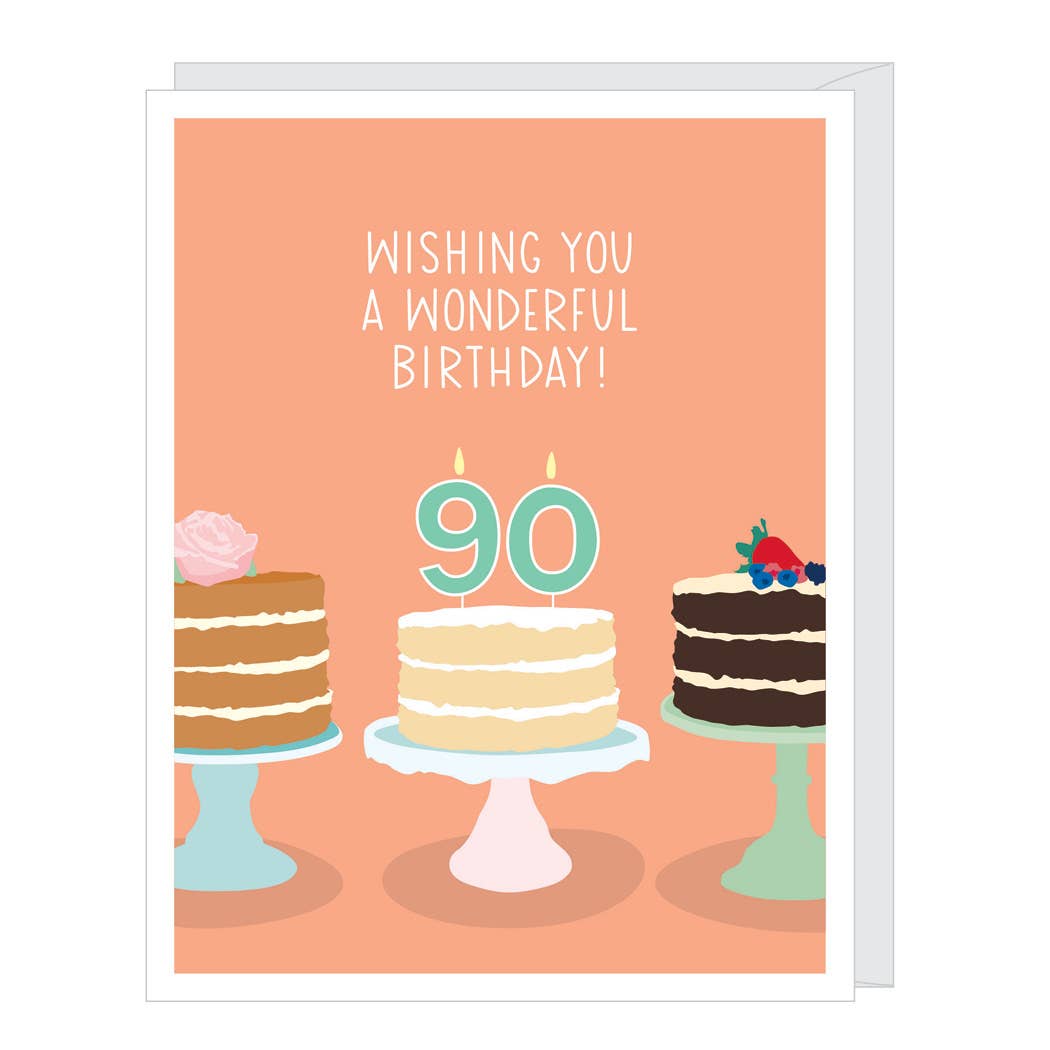 Number 90 Ninetieth Birthday Card