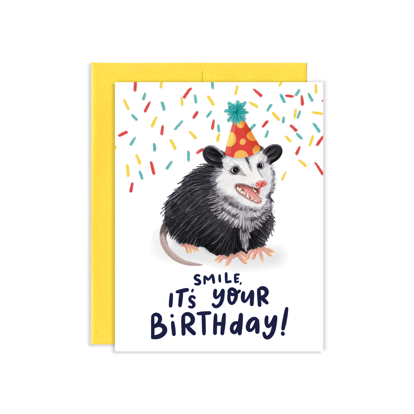 Smile! It's Your Birthday Opossum Card