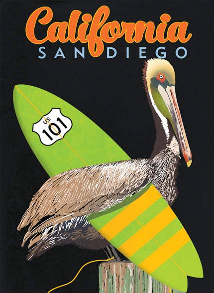San Diego Pelican Luggage Tag