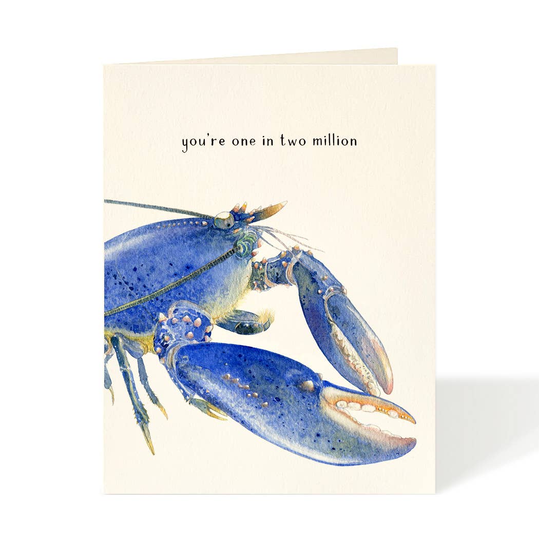 Blue Lobster - Friendship and Encouragement Card