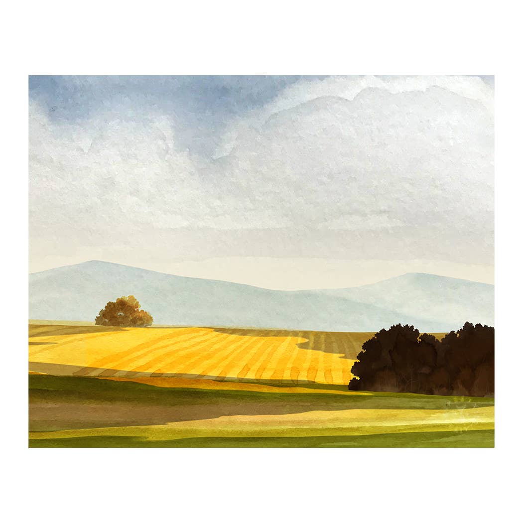 Golden Field - Art Print - 8x10