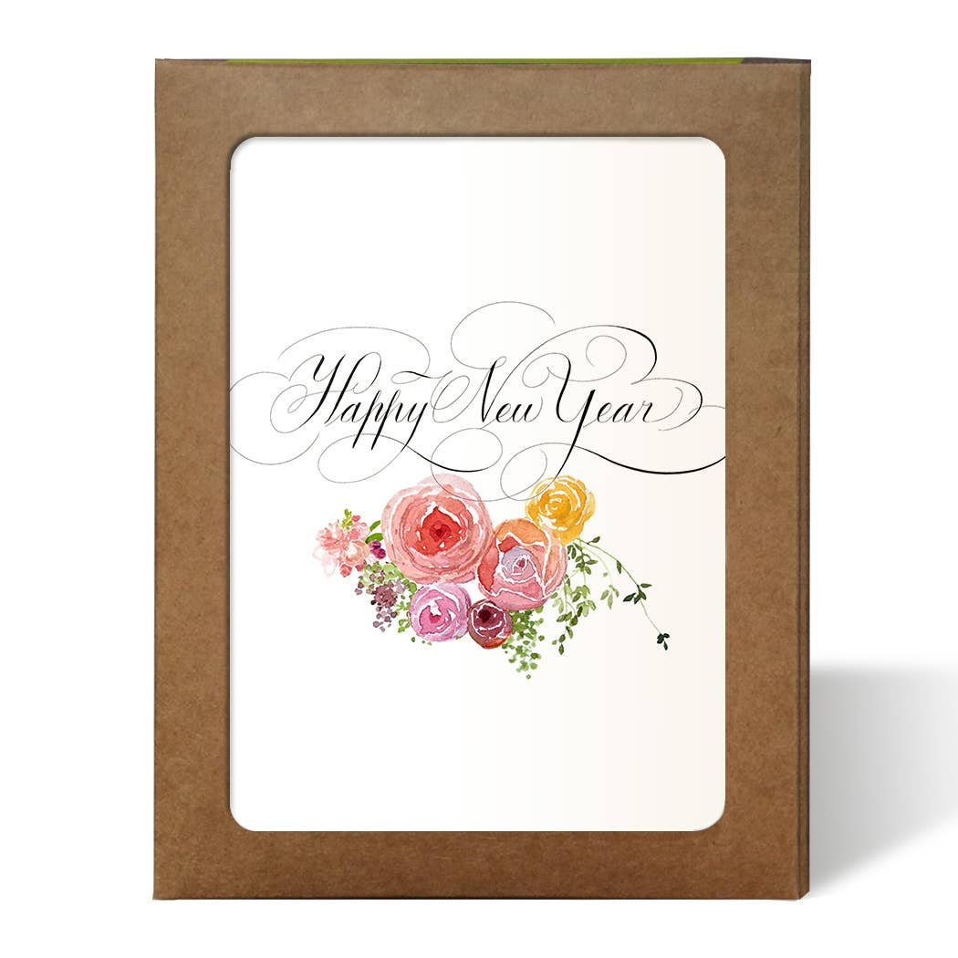 Year in Bloom -- Boxed New Year's Cards
