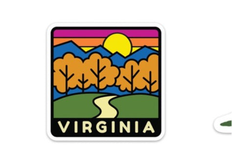 VA Square Landscape Sticker