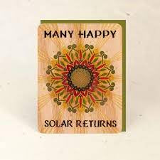 Birthday Solar Wood Greeting Card