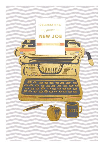 New Job Typewriter Card