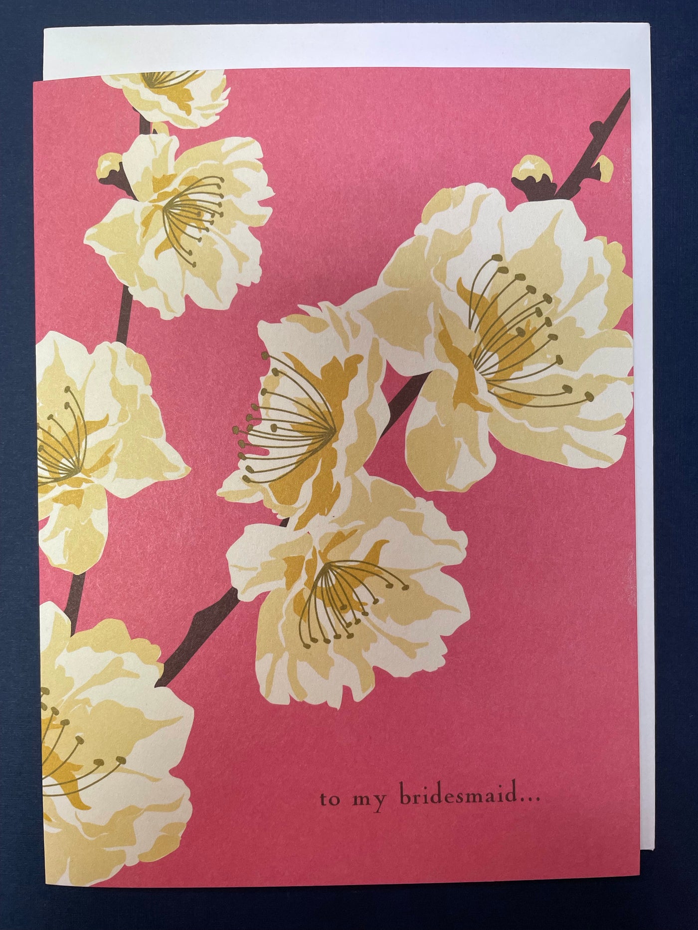 To my bridesmaid Smudge Ink Card