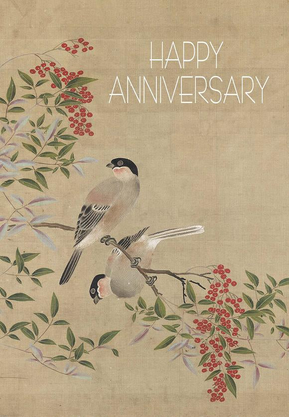 Birds and Flowers Anniversary Caspari