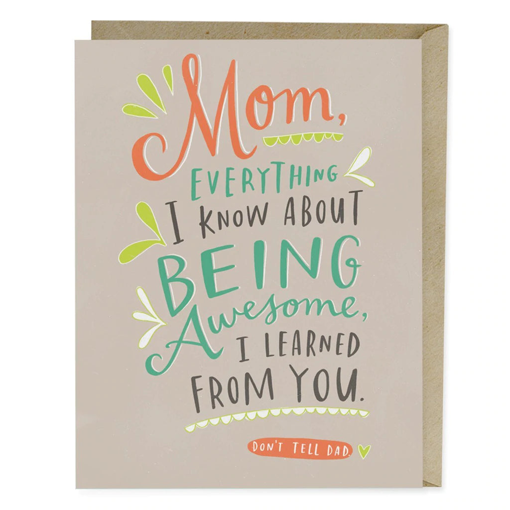 Mom Everything I Know Card