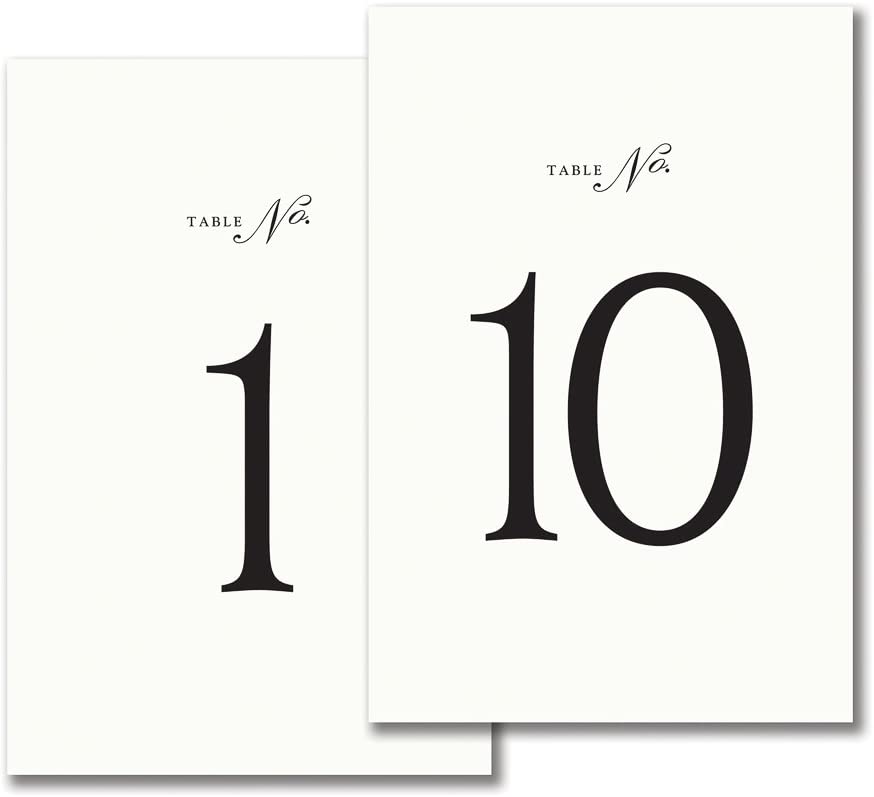 Tented Table Cards 1-10